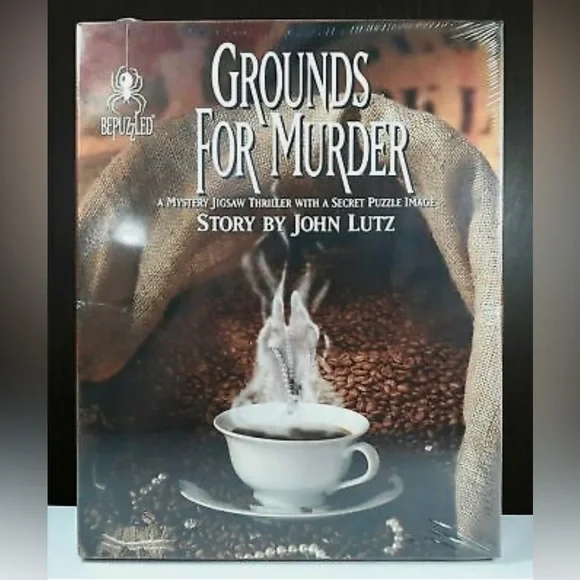 Vintage 80’s Mystery Game Grounds For Murder 1000 piece Puzzle sealed NWT Social - Picture 4 of 4